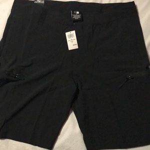 Black cargo shorts